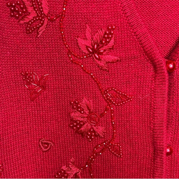 Beaded Christmas Vest Size Medium - Picture 2 of 3